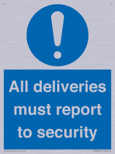 All deliveries must report to security